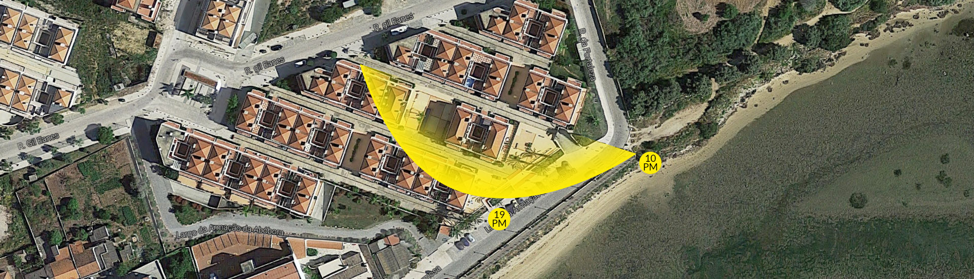 Exposição solar das propriedades